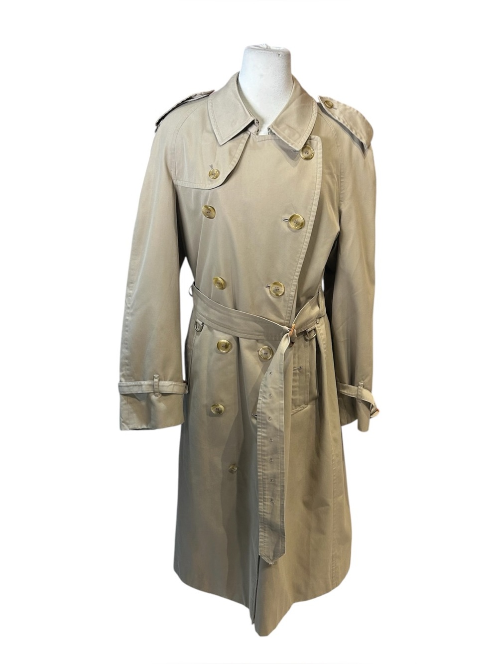 Vintage 80s Burberry Plaid Lining Trench Coat